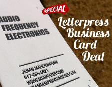 Letterpress Business Card Deal
